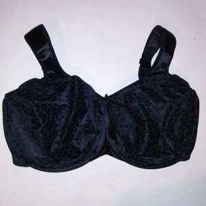 Bali Bra 38DDD Unlined Minimizer Black Underwire